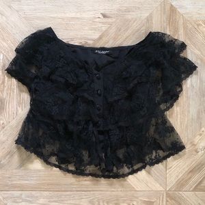 Betsey Johnson Layered Lace Top